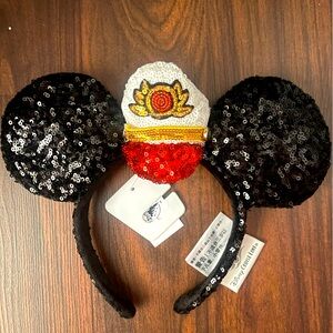 Disney Cruiseline Captain Minnie Ears  sequence headband Brand New with tags